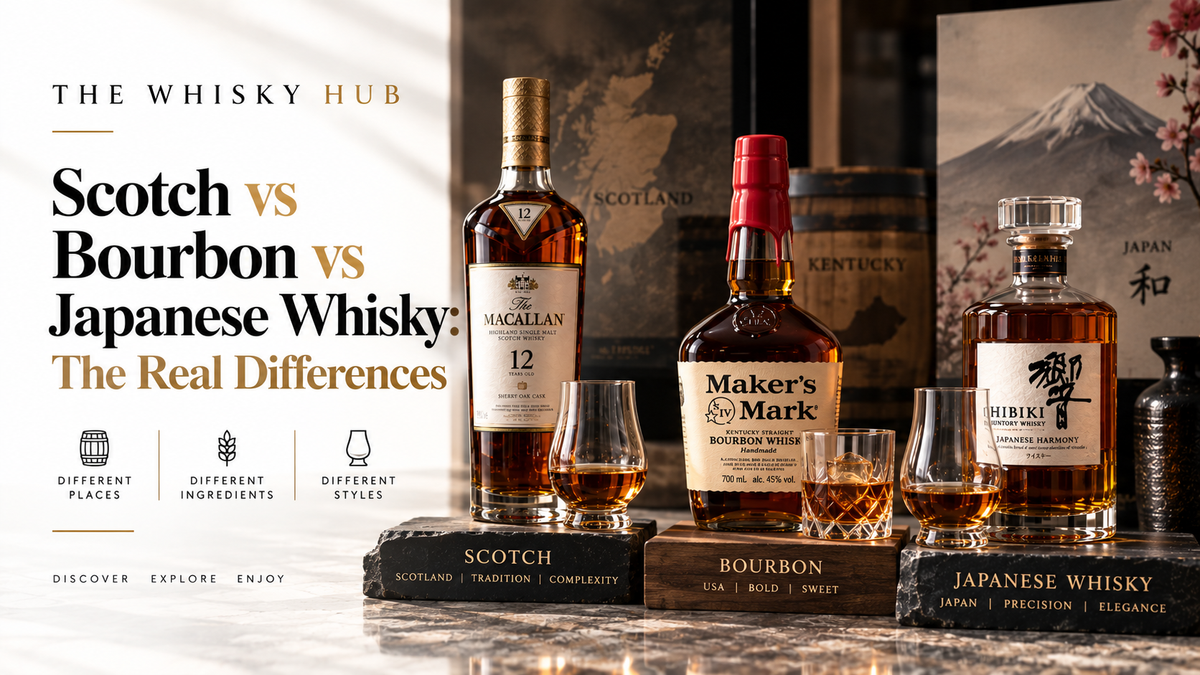 Scotch vs Bourbon vs Japanese Whisky: The Real Differences