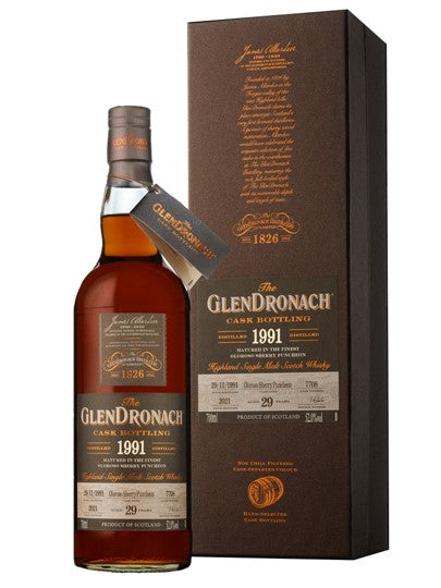 Glendronach Master Vintage 1991 Aged 29 Years Old Single Malt Scotch Whisky 700mL