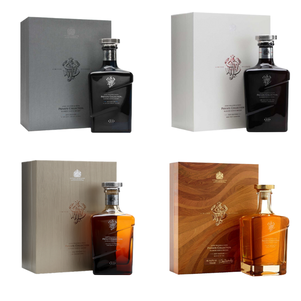 Johnnie Walker And Sons Private Collection (2014, 2015, 2016 And 2017) Limited Editions