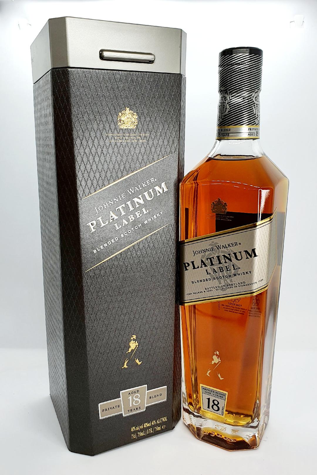 Johnnie Walker Platinum 18 YO Bigger 750mL (Rare Top Opening) Gift Box discontinued