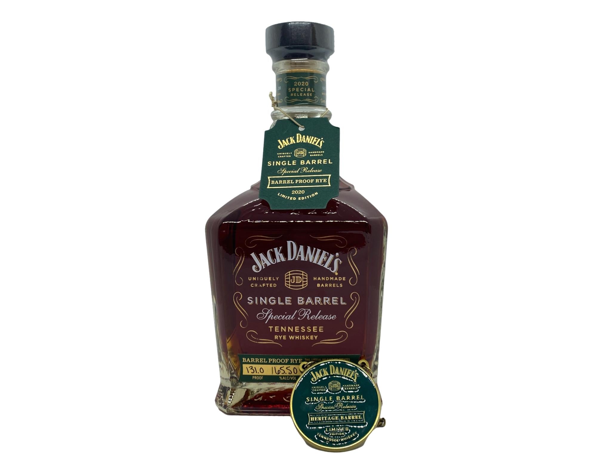 Jack Daniel's Single Barrel Special Release Barrel Proof Rye Tennessee Whiskey 750mL With Rare Medallion