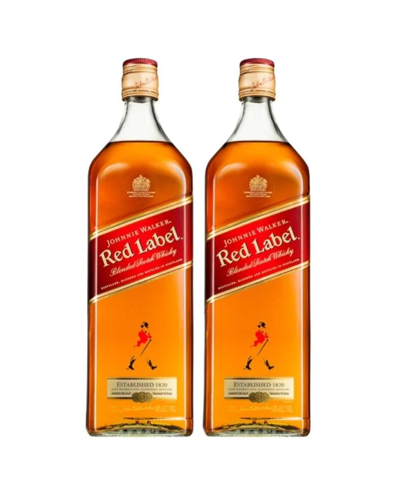 Johnnie Walker Red Label Scotch Whisky 1.125 L (2 Bottle Gift Pack)
