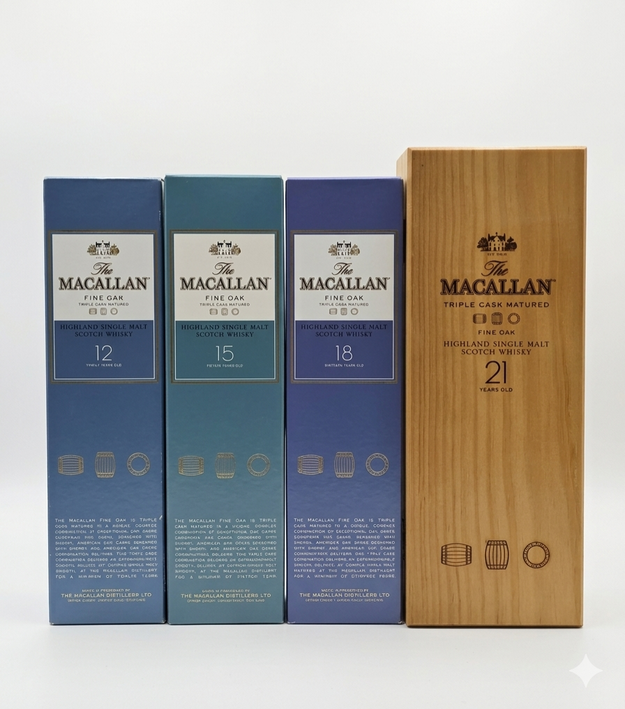 The Macallan Fine Oak Single Malt Collection 4 X 700mL (RARE)
