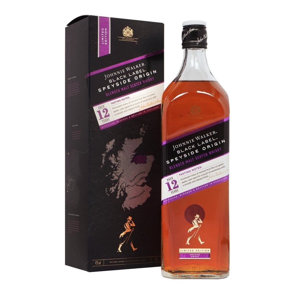 Johnnie Walker Black Label Speyside Origin 12 YO Blended Scotch Whisky 750mL