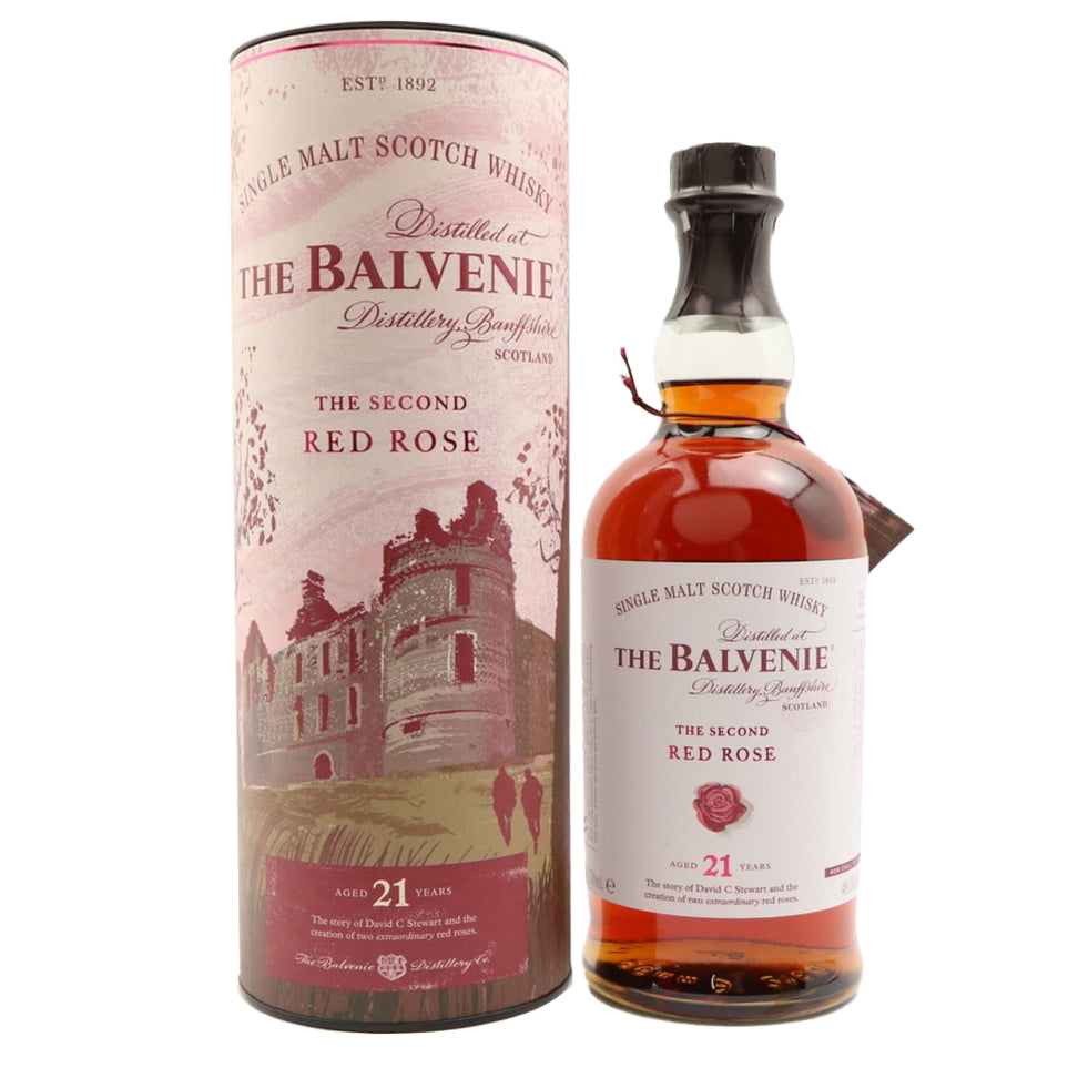 The Balvenie 21 Year Old The Second Red Rose Single Malt Whisky 700mL (Rare)