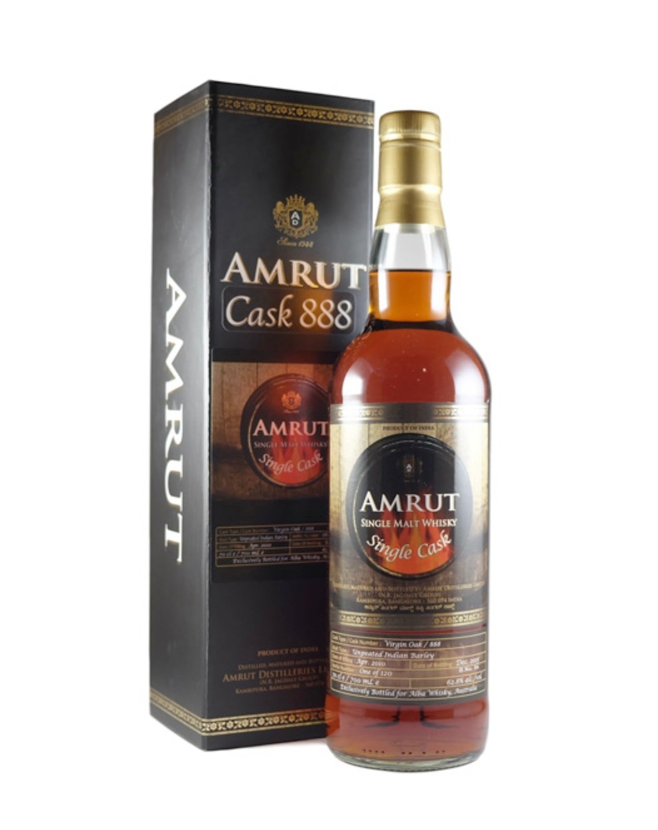 Amrut Cask 888 Cask Strength Single Malt Indian Whisky 700mL