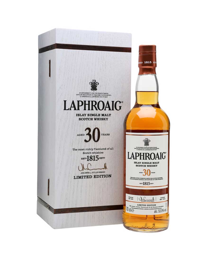 Laphroaig 30 Year Old Single Malt Scotch Whisky 700mL
