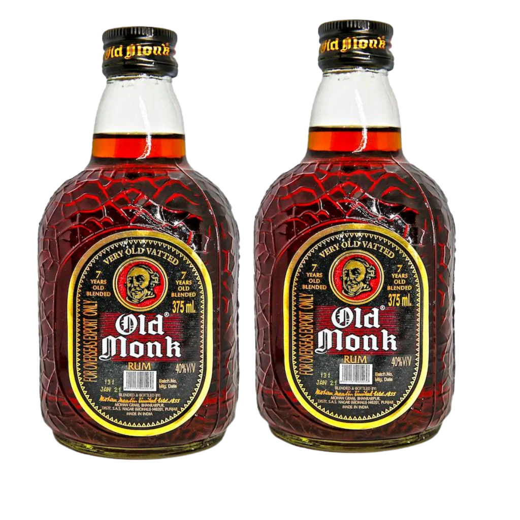 Old Monk Rum 375mL X 2 Bottles Bundle