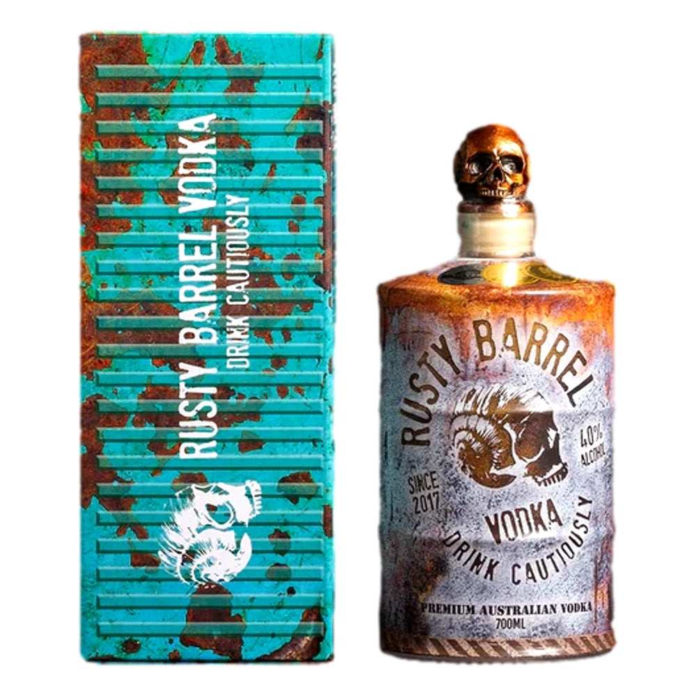 Rusty Barrel Vodka Gift Tin 700mL - Blue
