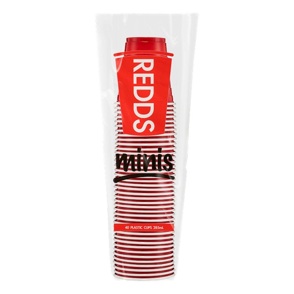 Redds Mini Plastic Cups 285mL (40 Pack)