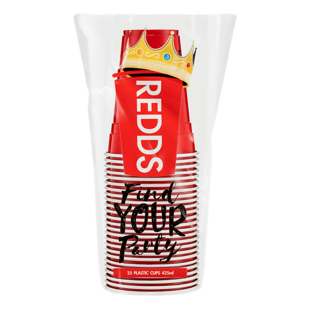 Redds Red Beer Cups 425mL (25 Pack)