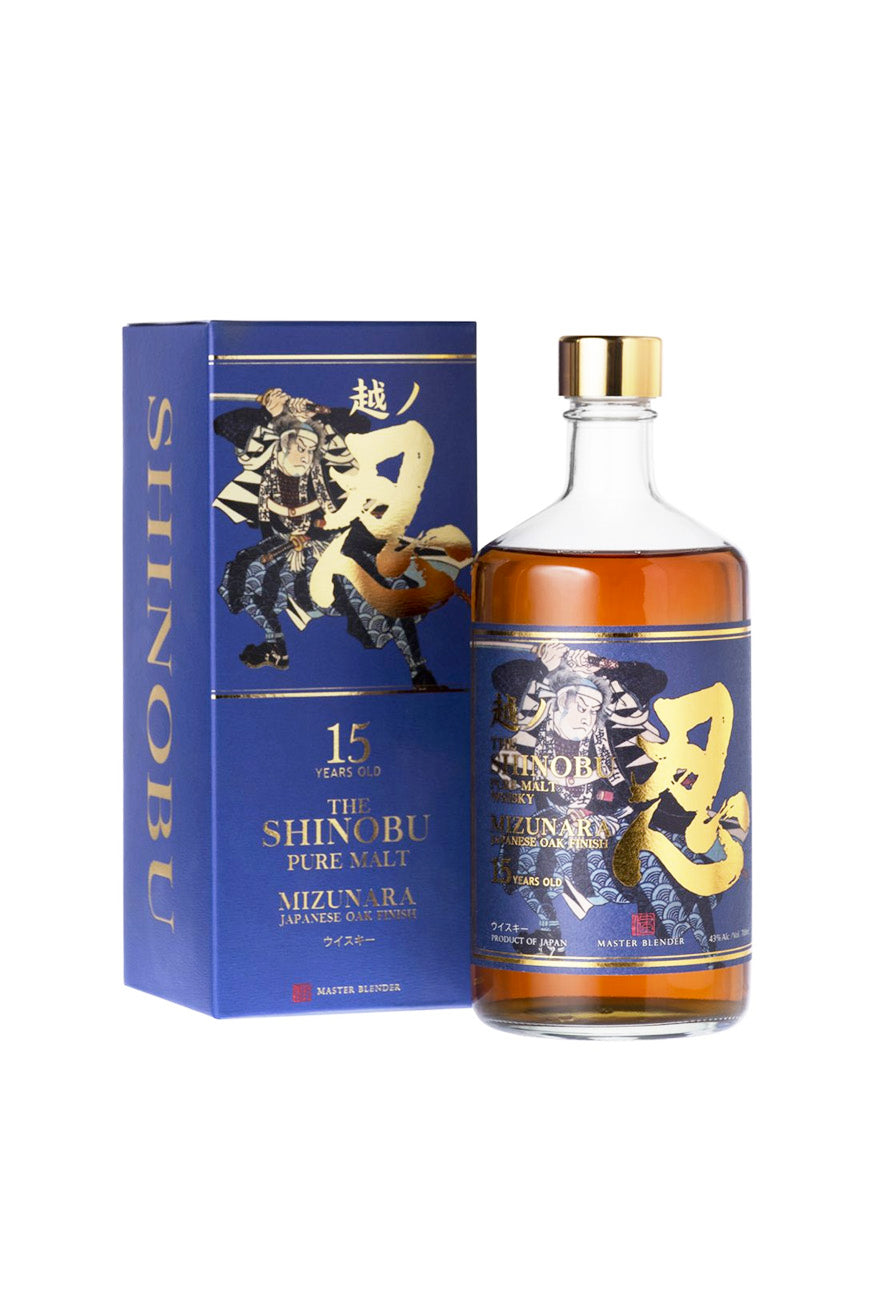 The Shinobu 15 Years Old Pure Malt Japanese Whisky Mizunara Oak Finish 700mL