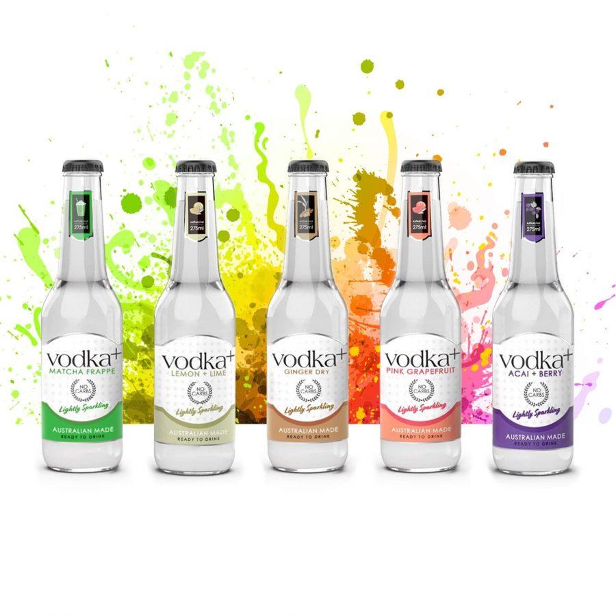 Vodka+ (Vodka Plus) Vodka Ginger Dry 24 Pack 275mL