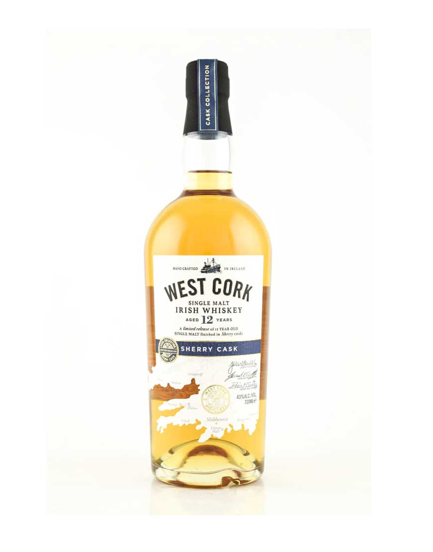 West Cork 12 Year Old Sherry Cask Irish Whiskey 700mL 43% Abv