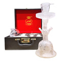 Al Fakher White Glass Hookah Shisha Complete Set and Travel Case