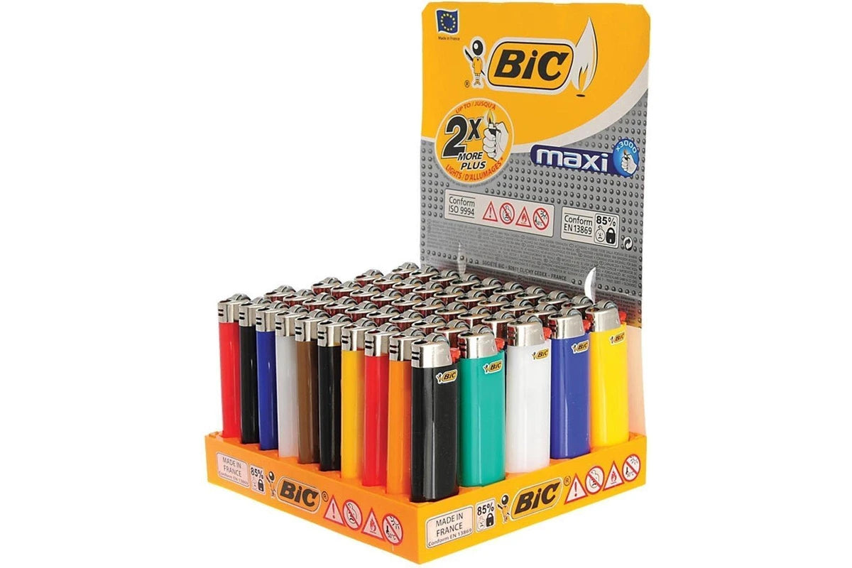 BIC Maxi Lighters Various Colour (Box of 50)