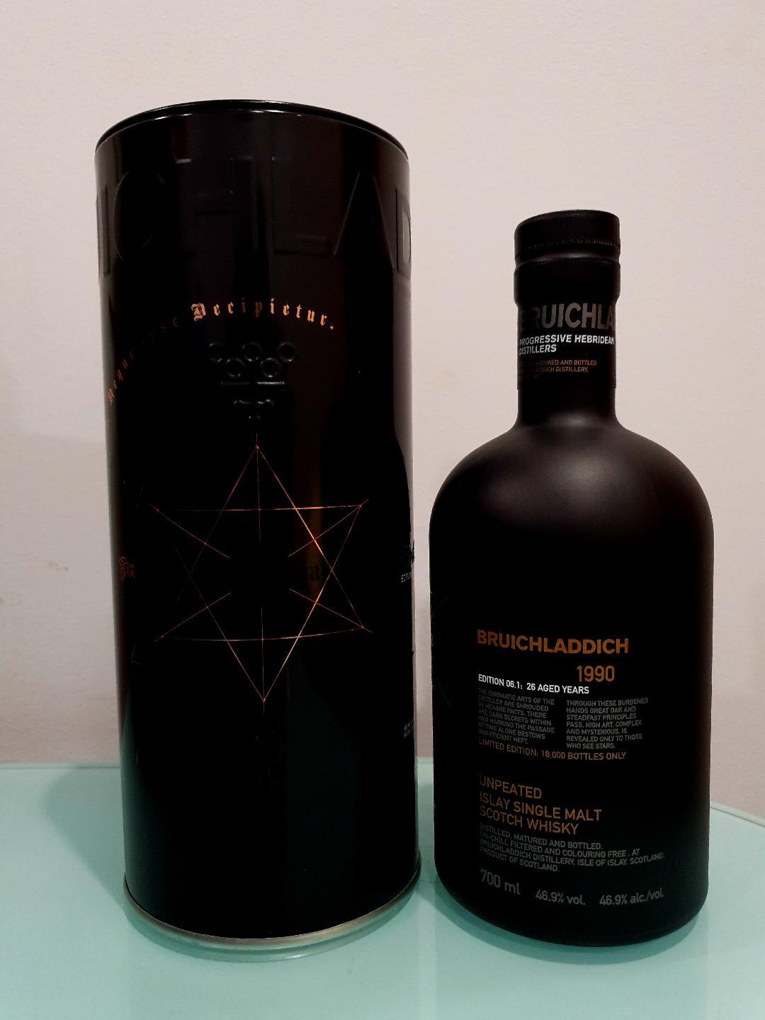 Bruichladdich Black Art 26 Year Old 1990 Edition 6.1 Single Malt Scotch Whisky 700mL