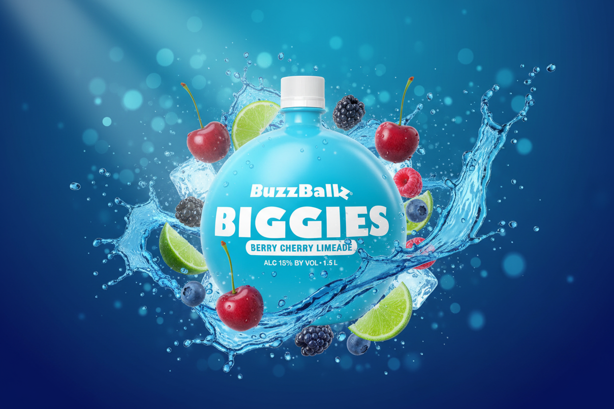 BuzzBallz Biggies Berry Cherry Limeade - Blue Hero Banner