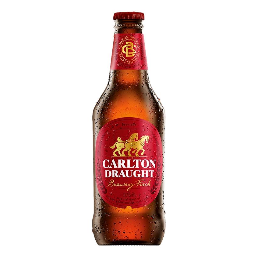 Carlton Draught Bottles (24 X 375mL)