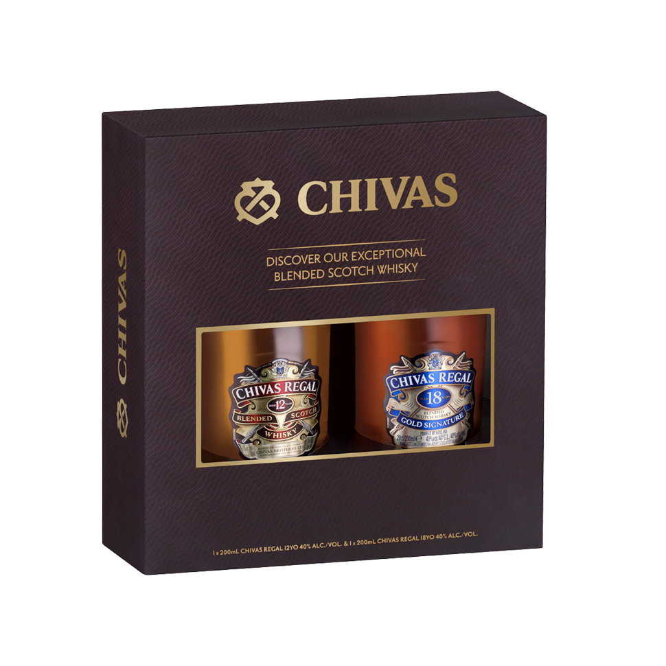 Chivas Regal 12 Year Old And 18 Year Old 200mL Gift Pack