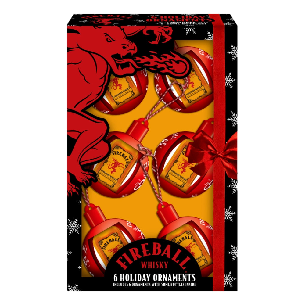 Fireball Whisky Holiday Ornaments Gift Box (6X50mL)