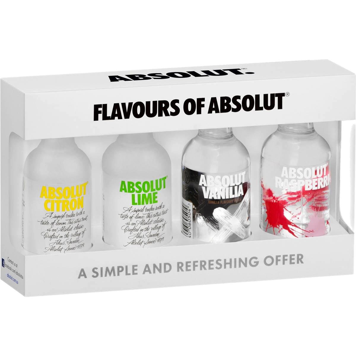 Absolut 'Flavours Of Absolut' Gift Pack (4X50mL)