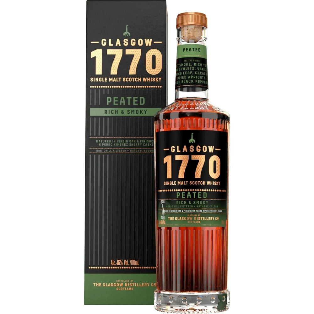 Glasgow 1770 Peated 'Rich and Smoky' Single Malt Whisky 700mL