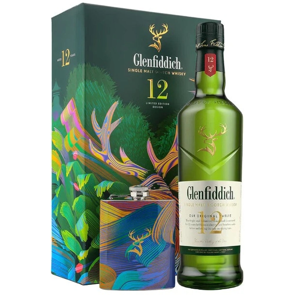 Glenfiddich 12 YO Limited Edition Giftset With Hipflask 700mL