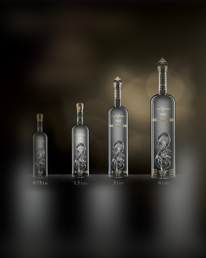 Gold Collection: Royal Dragon Vodka 6L + 3L + 1.5L + 700mL