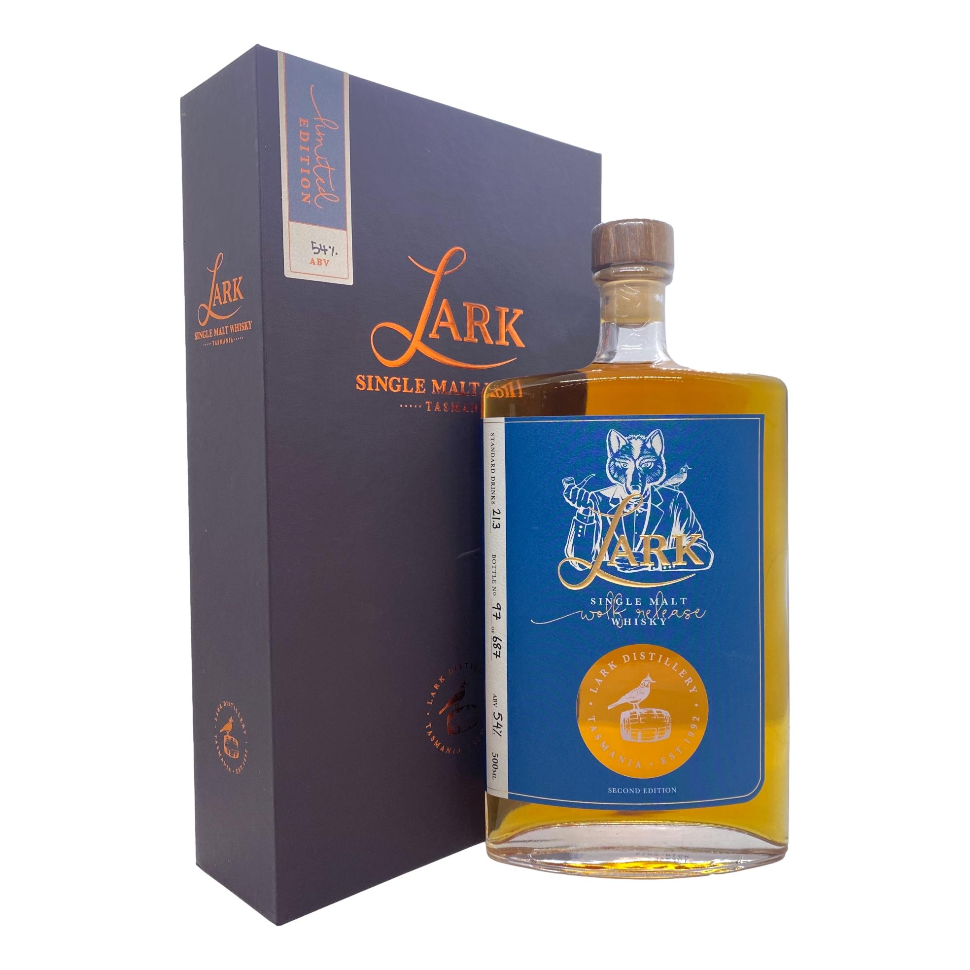 Lark Distillery Wolf Release Edition Two Cask Strength Single Malt Whisky 500mL