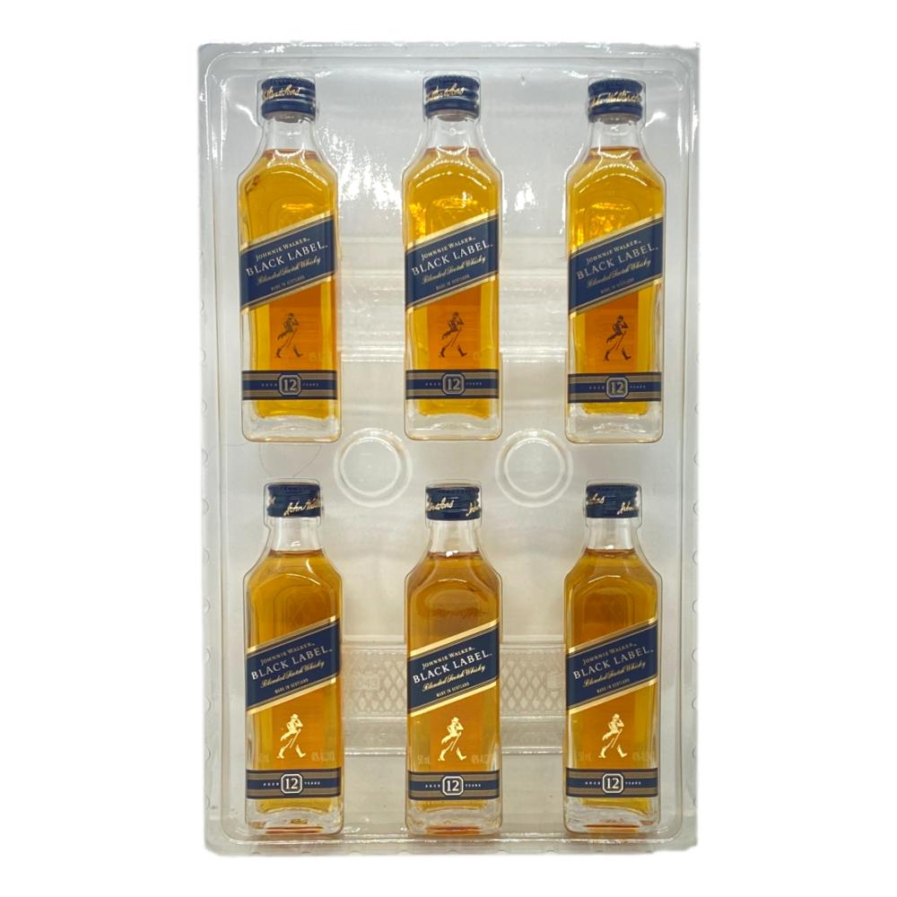 Johnnie Walker Black Label Scotch Whisky (6X50mL)