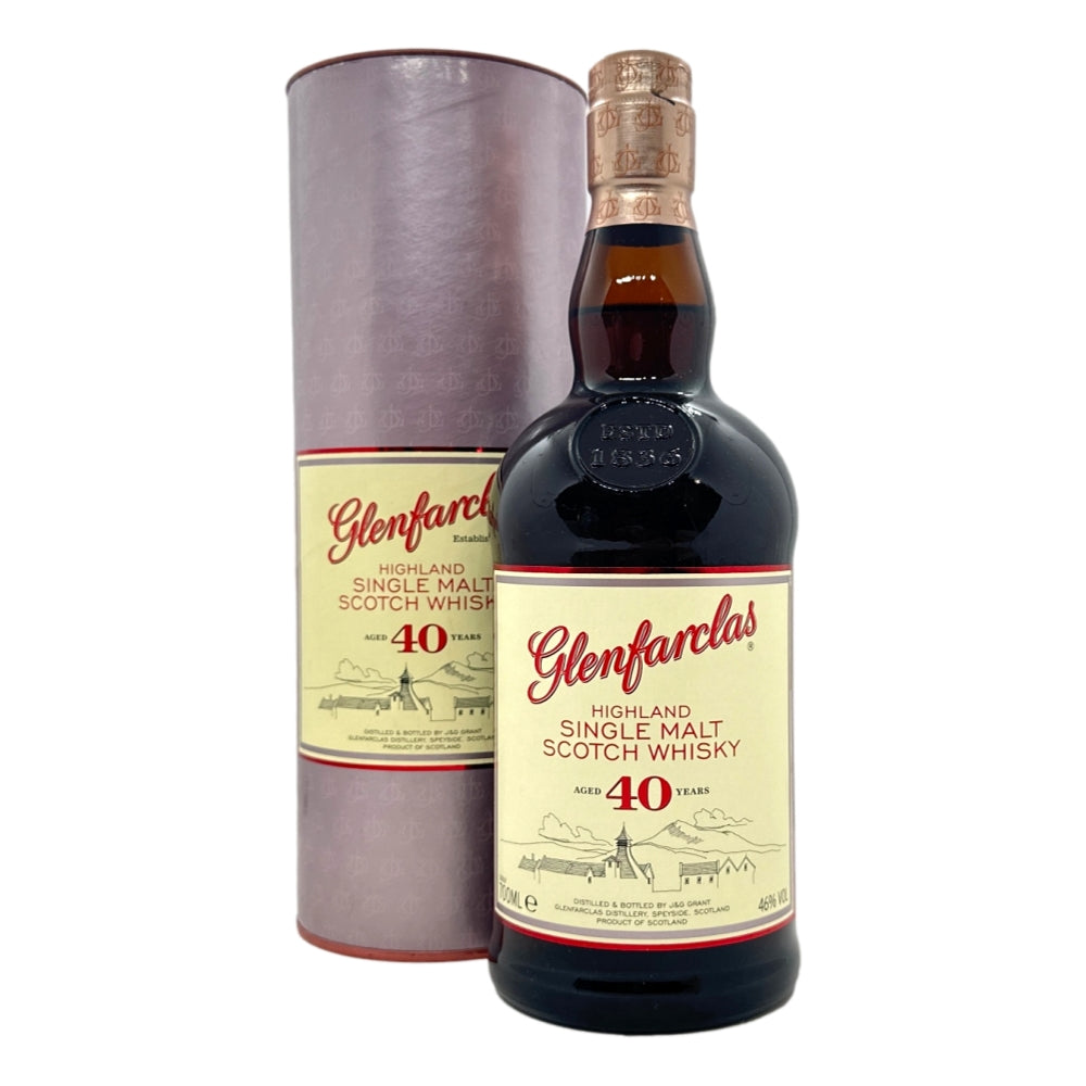 Glenfarclas 40 Year Old Single Malt Scotch Whisky 700mL (Vintage Tube Packaging)