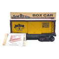 Jim Beam 100 Months Old Decanter Jersey And Western Railway Yellow Box Car 750mL - Sealed With Box and Papers