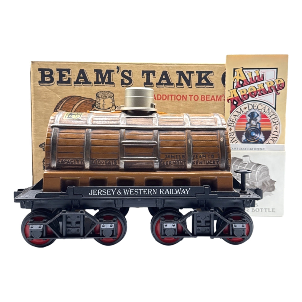 Jim Beam 100 Months Old Decanter Jersey And Western Railway Tank Car 750mL - Sealed With Box and Papers