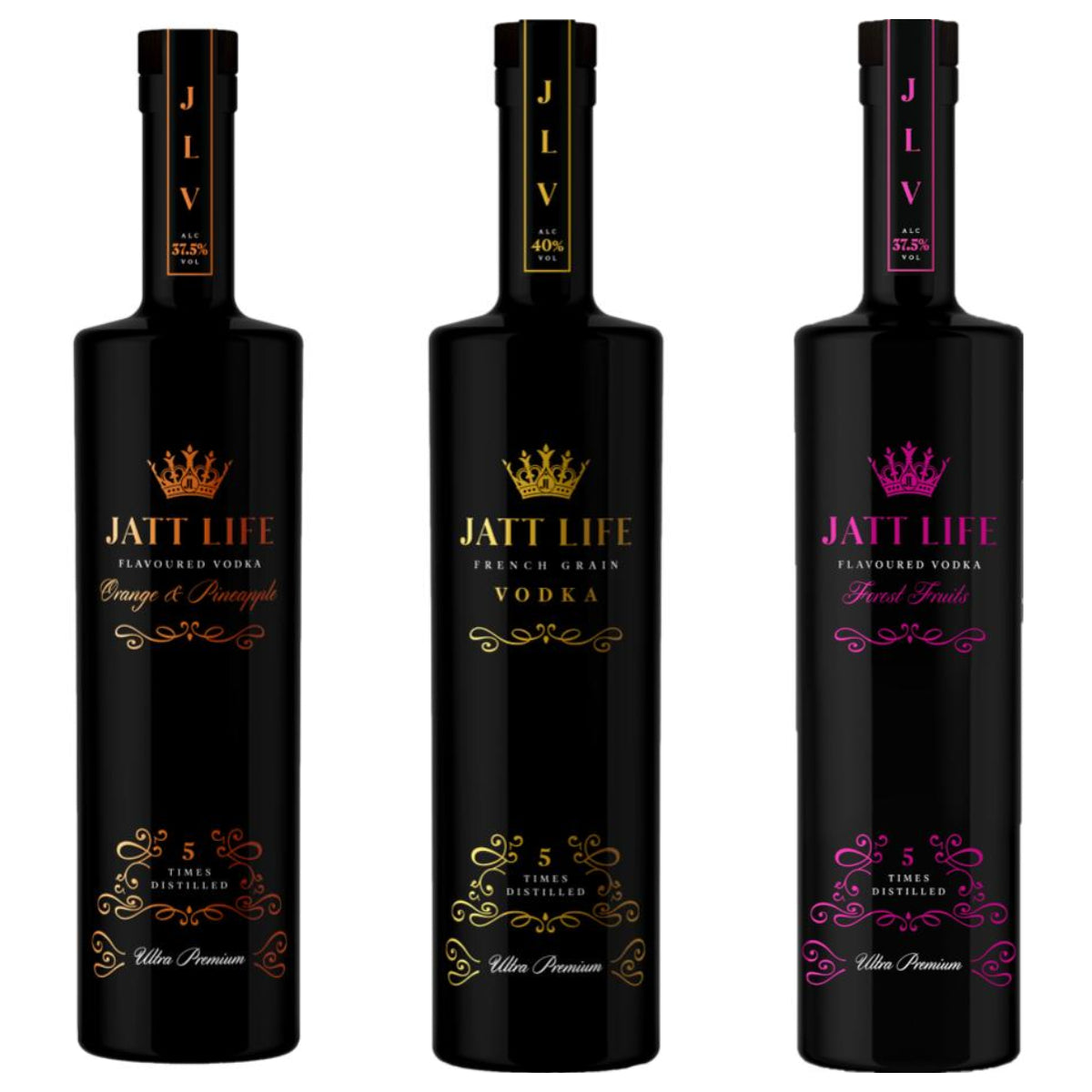 Jatt Life Ultra Premium Vodka Collection (3X 700mL)