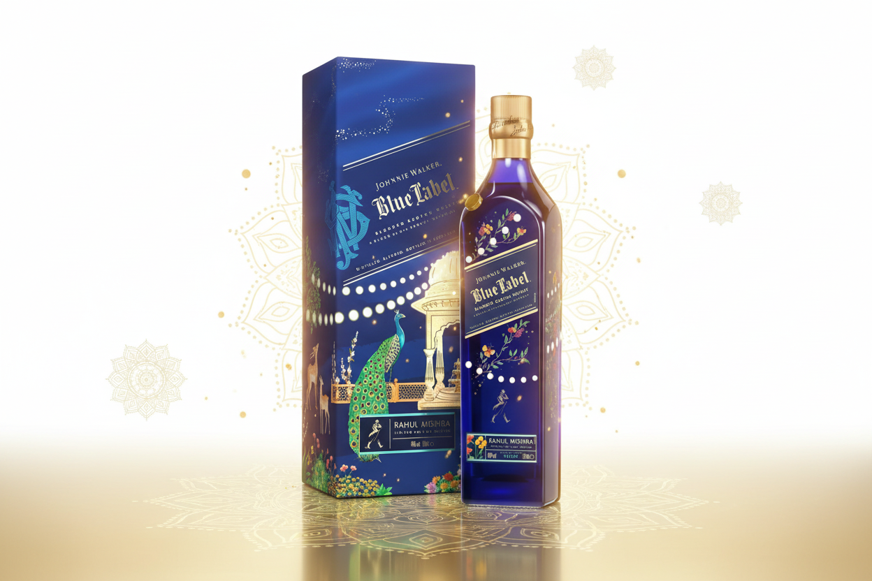 Johnnie Walker Diwali Hero Banner - White & Gold