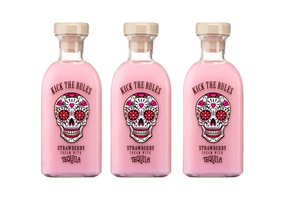 Teichenne Kick the Rules Strawberry Cream With Tequila Liqueur 700mL x 3