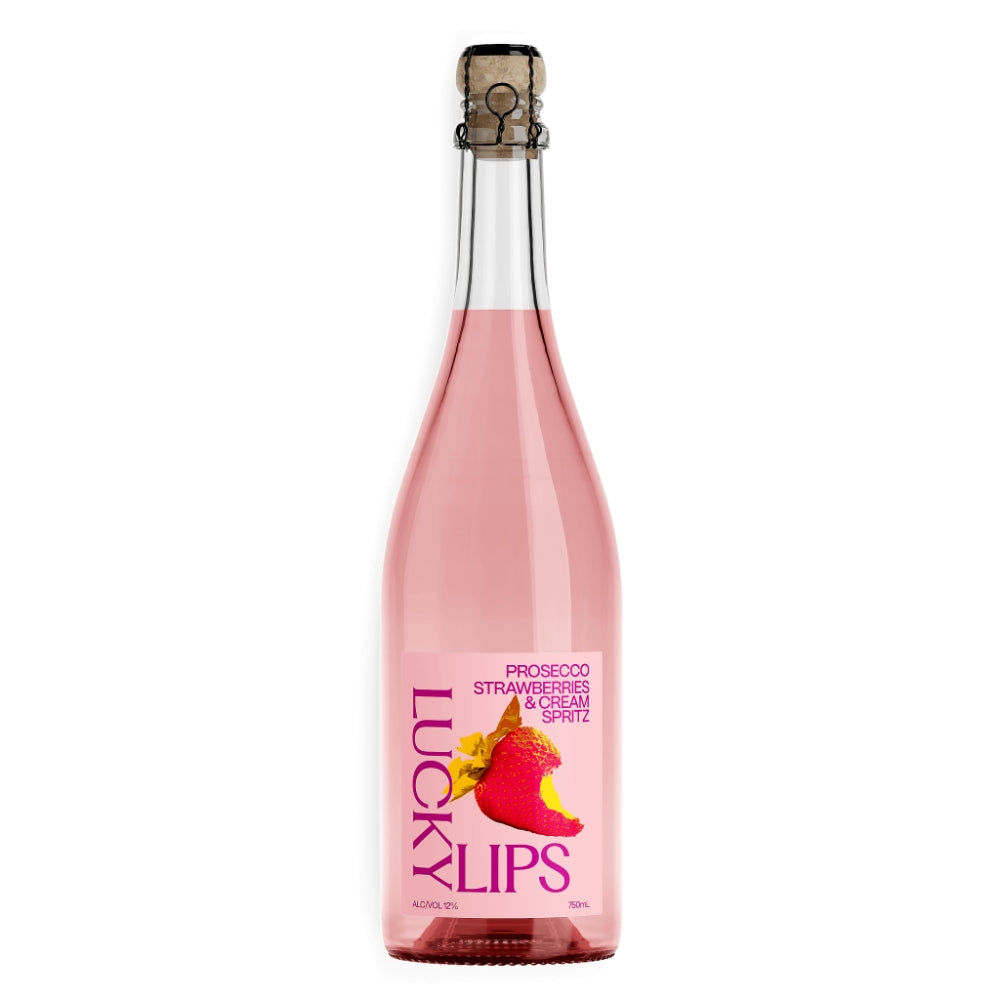Lucky Lips Prosecco Strawberries and Cream Spritz 750mL