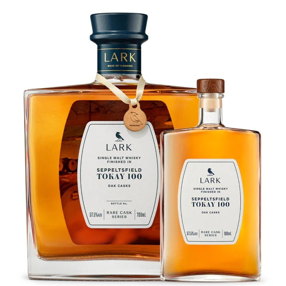 Lark Rare Cask Series Seppeltsfield Tokay 100 Single Malt Australian Whisky (700mL and 100mL)