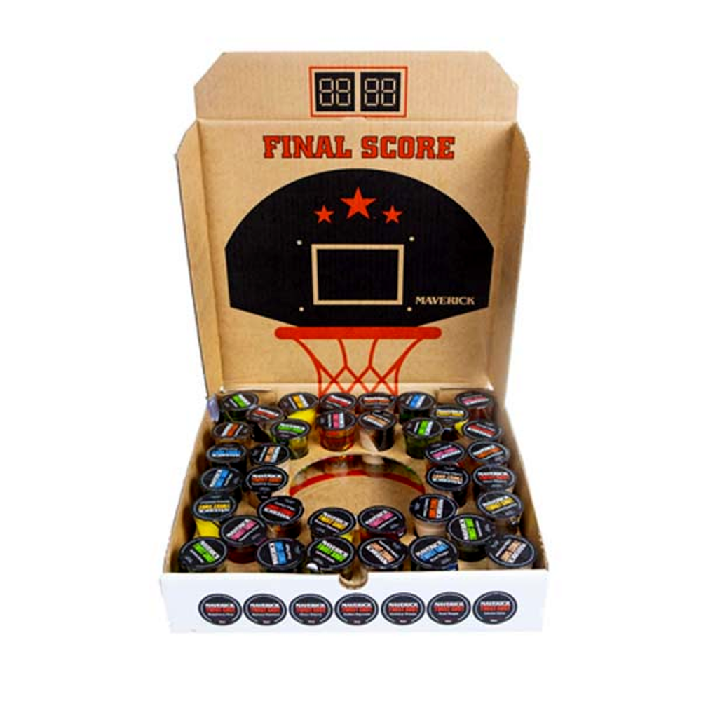 Maverick Pizza Box Twist Liqueur Shots With Basketball (36X25mL)