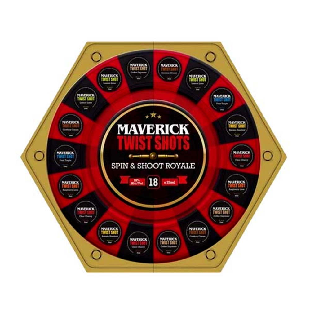 Maverick Twist Liqueur Shots Spin & Shoot Roulette(18X25mL)