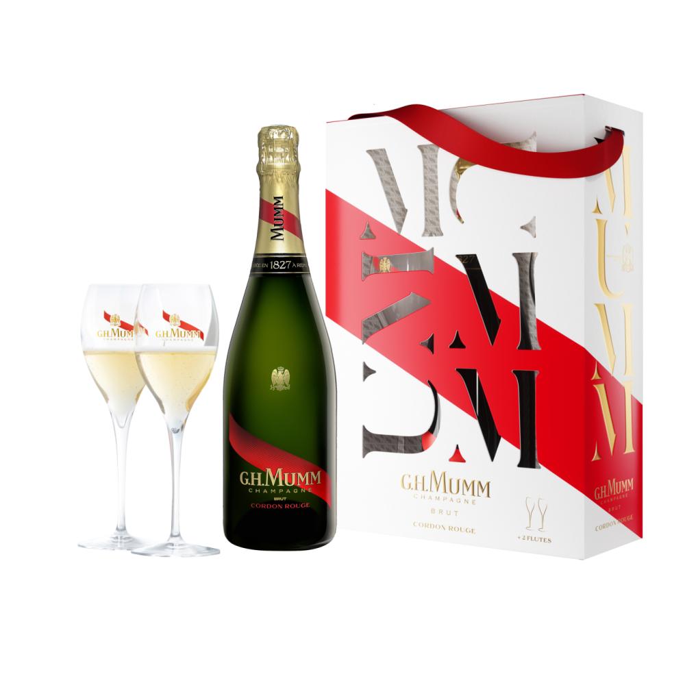 G.H. Mumm Cordon Rouge Twin Flute Gift Pack 750mL