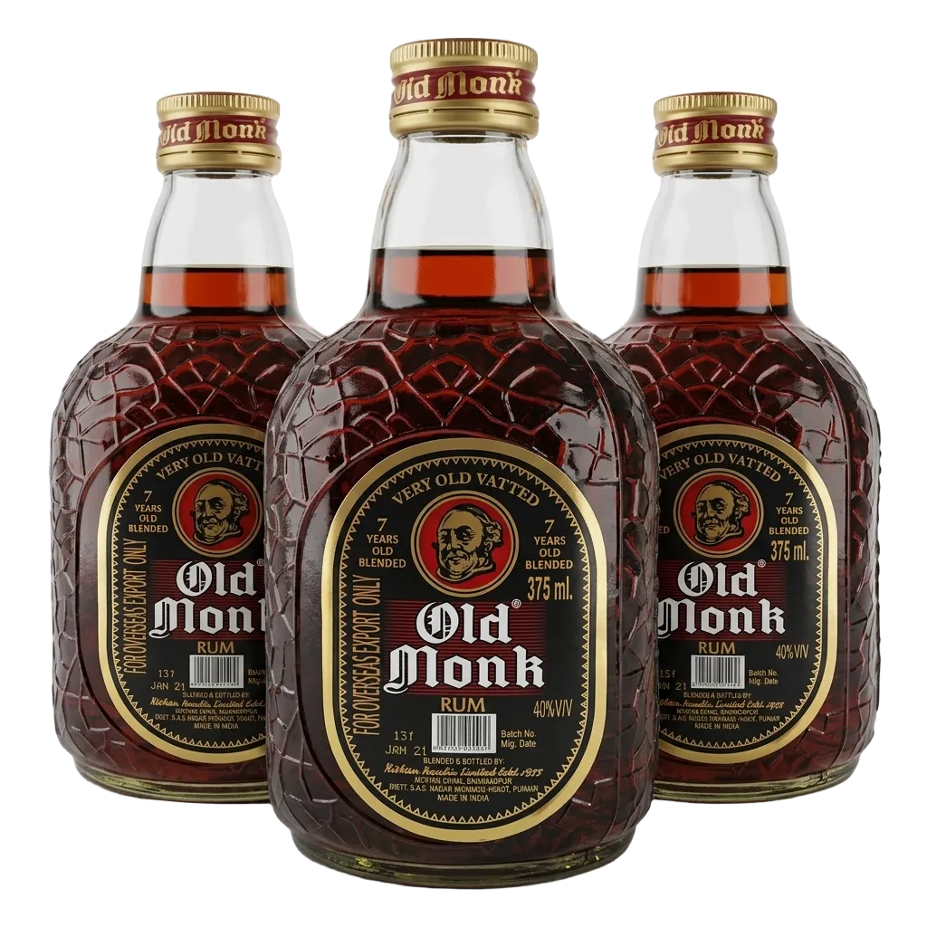 Old Monk Rum 375mL X 3 Bottles Bundle