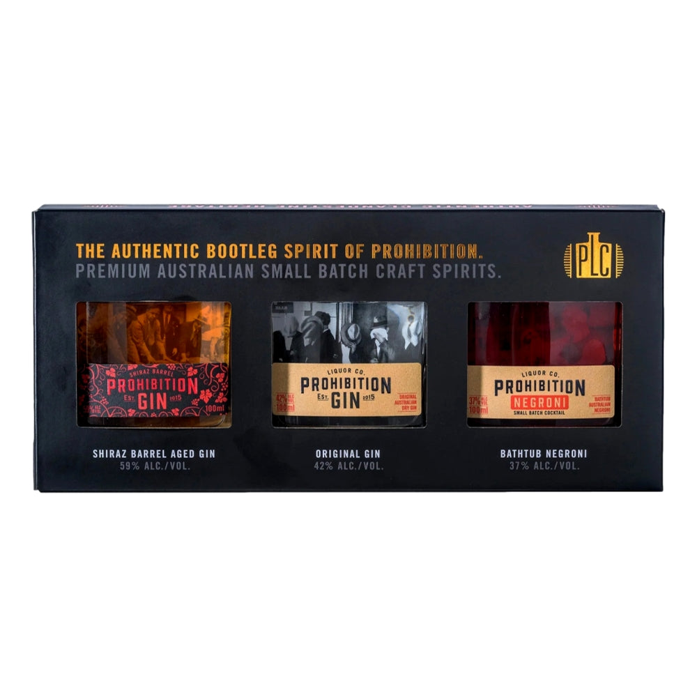 Prohibition Liquor Co. Gift Pack (Original, Negroni and Shiraz) (3X100mL)