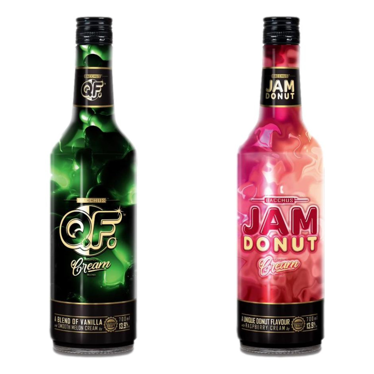 Bacchus QF and Jam Donut and Salted Caramel Cream (3X700mL)