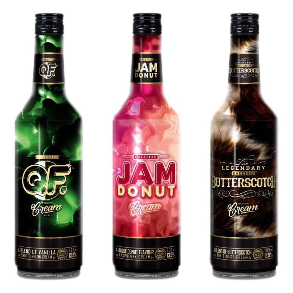 Bacchus QF and Jam Donut and Butterscotch Cream (3X700mL)