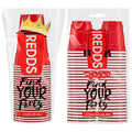 Redds Red Beer Cups (25 Pack) + Micro Shot Cups 60mL (50 Pack)
