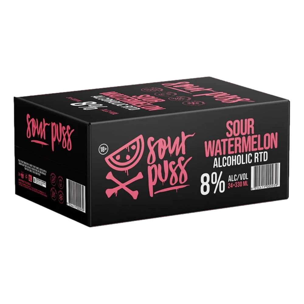 Sour Puss Rtd Sour Watermelon (24X330mL)