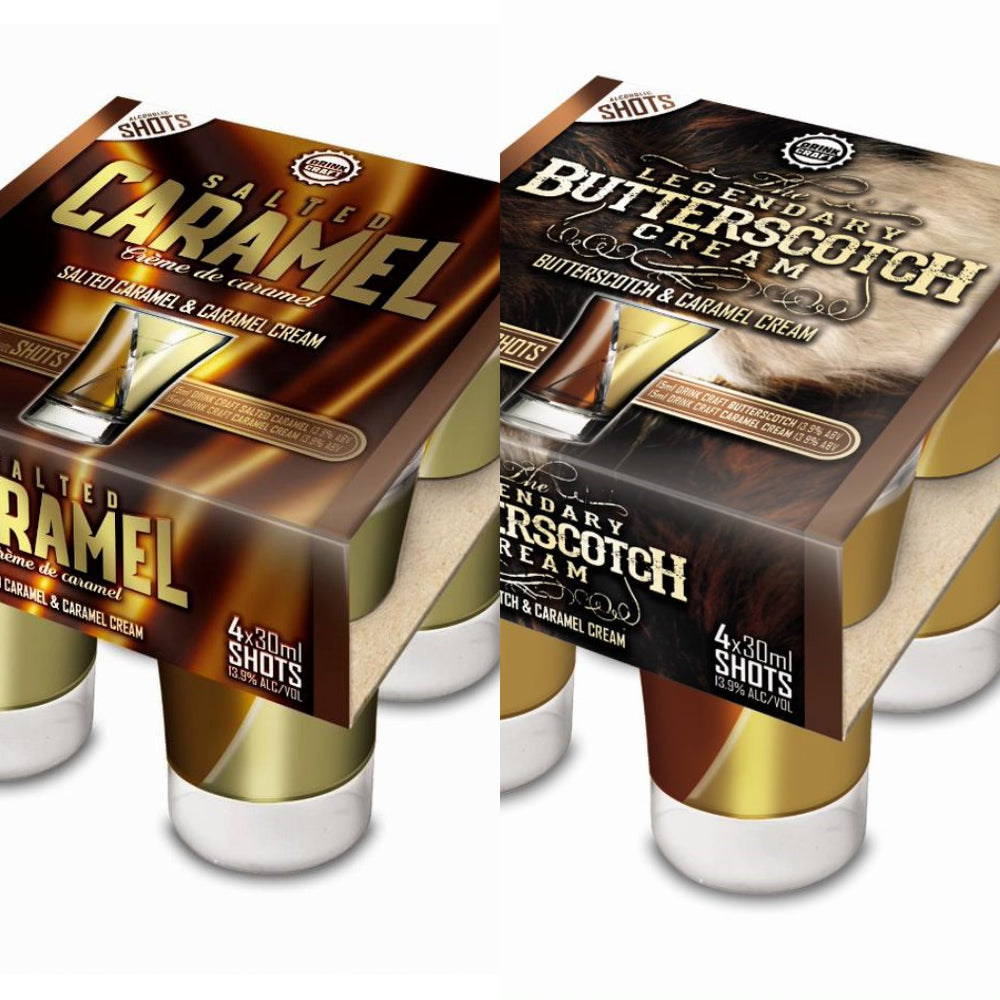 Drinkcraft Salted Caramel and Butterscotch Shots (8X30mL)