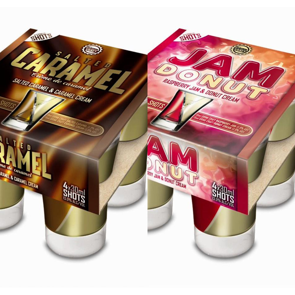Drinkcraft Salted Caramel and Jam Donut Shots (8X30mL)